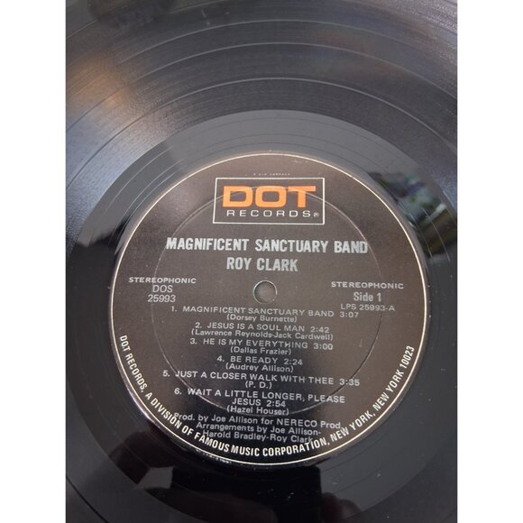 Roy Clark The Magnificient Sanctuary Band Vinyl Record VTG 1971 DOT Gospel VG+ - Picture 4 of 10